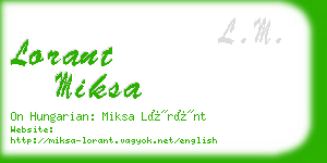 lorant miksa business card